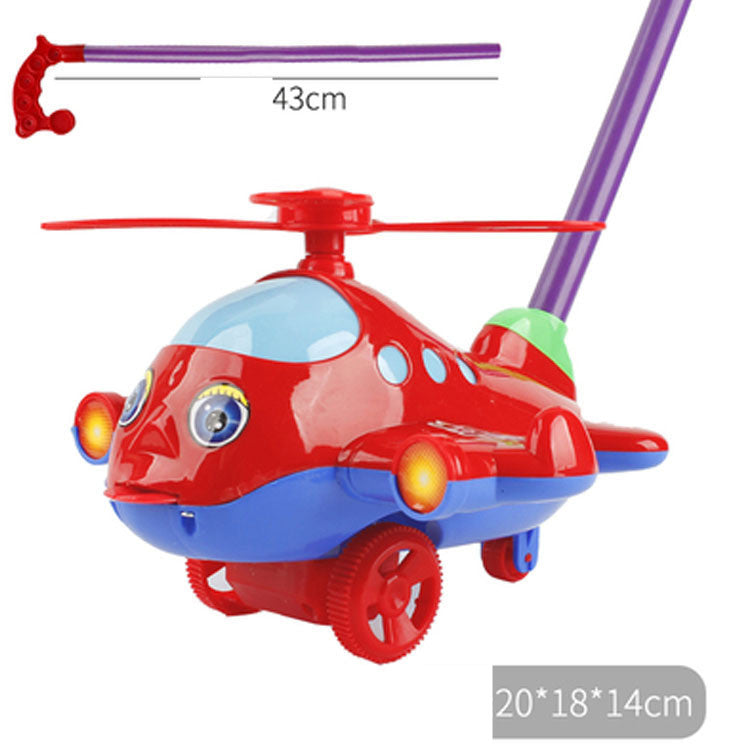 Baby Toddler Trolley Toy Single Pole Boy Girl Push Airplane Pegasus