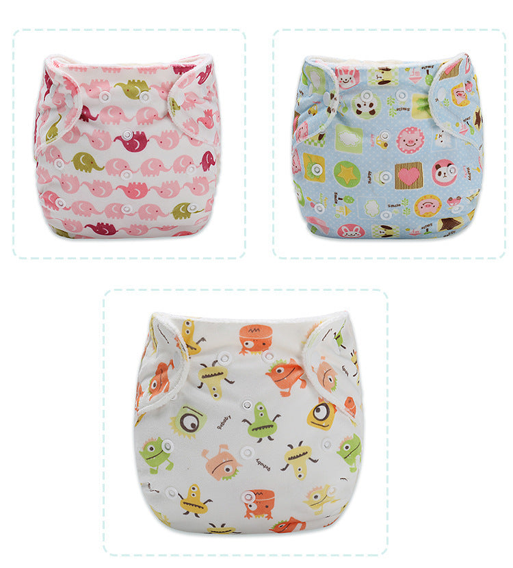 Cartoon Cloth Diaper Pants