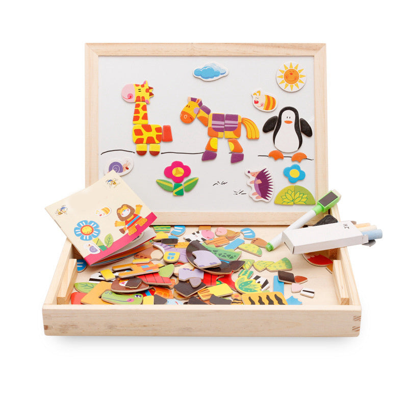 Magnetic Cartoon Animal Jigsaw Puzzle