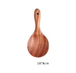 1-7Pcs Set Natural Wood Teak Tableware Spoon Colander Special Spoon Nano Soup Skimmer Wooden Cooking Spoon Kitchen Tool Kit