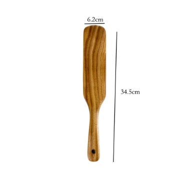 1-7Pcs Set Natural Wood Teak Tableware Spoon Colander Special Spoon Nano Soup Skimmer Wooden Cooking Spoon Kitchen Tool Kit