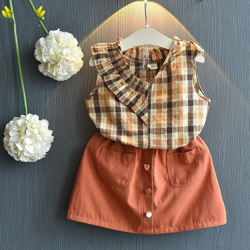 Summer T-Shirt and Skirt Clothing Set