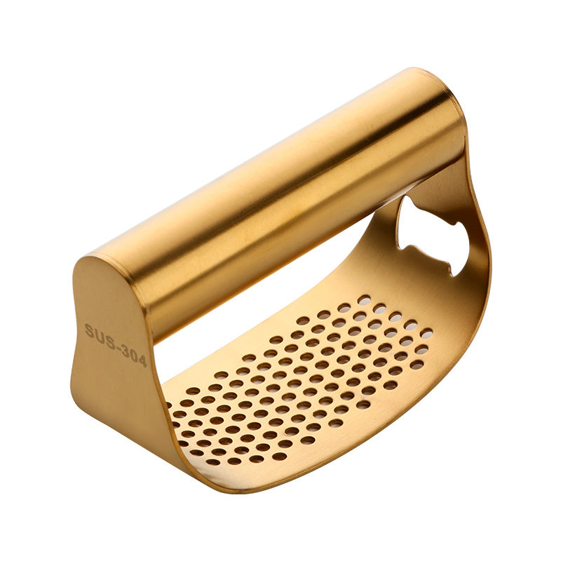 304 Stainless Steel Ring Garlic Press Household Small