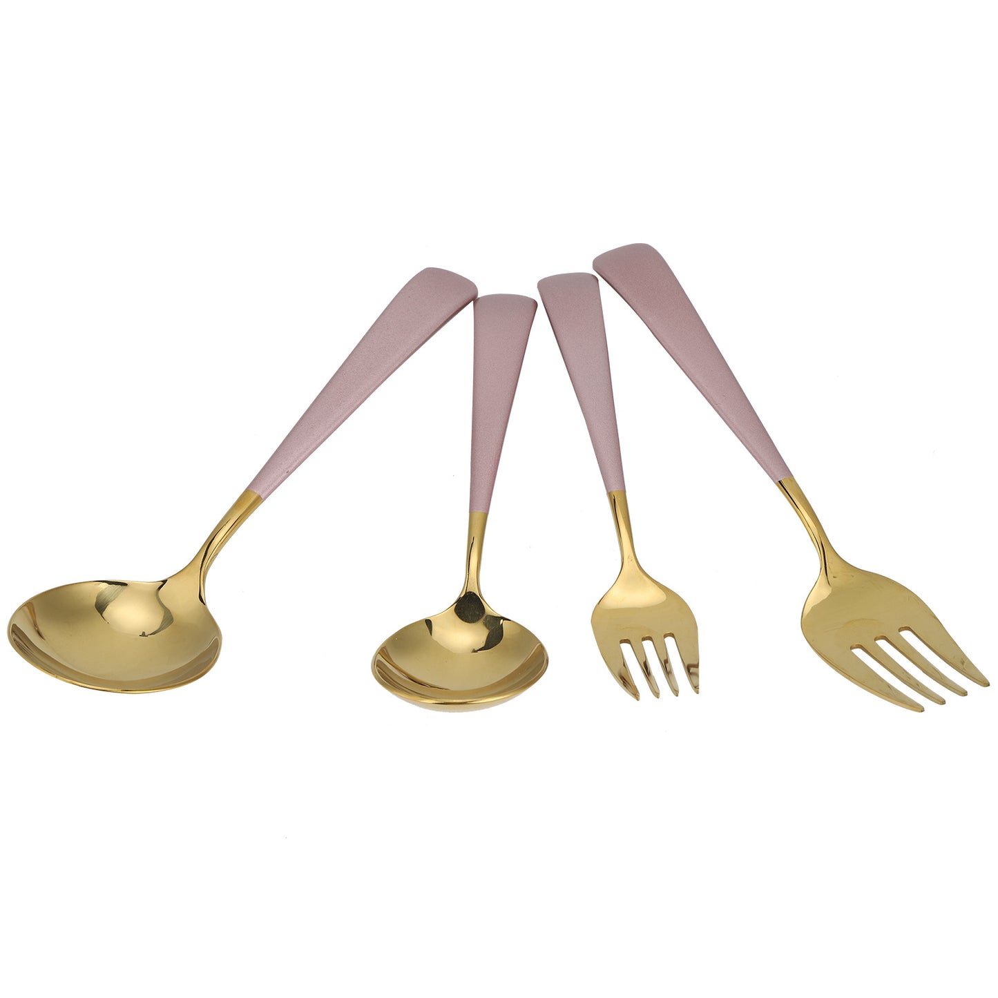 Stainless Steel Cutlery Set Dinner Spoons Fork Dinnerware Tableware Flatware Sets for PartiesPink Gold