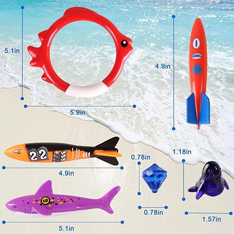 Diving Toys 20PCs Children's Swimming Pool Treasure Hunting Toys