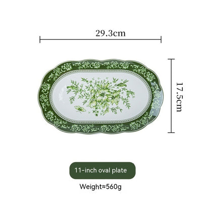 French Court Classical Retro Garden European Ceramic Dinner Plate