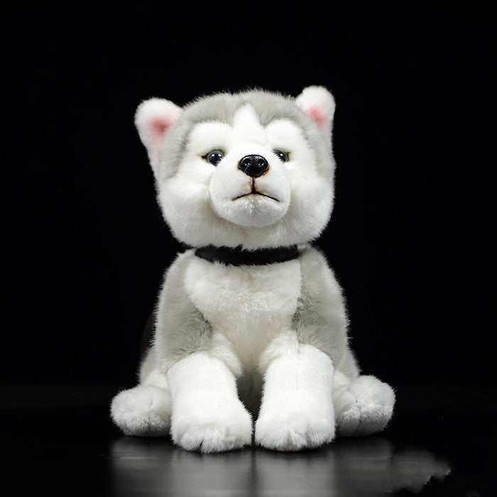 Cute  Doll Squatting Dog Plush Toy Simulation Animal 28CM