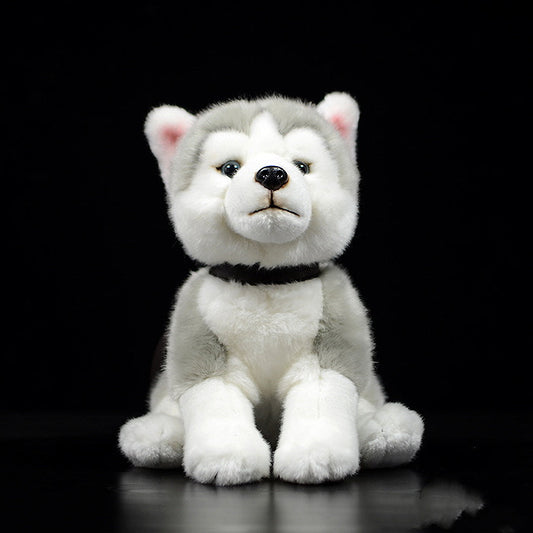 Cute  Doll Squatting Dog Plush Toy Simulation Animal 28CM