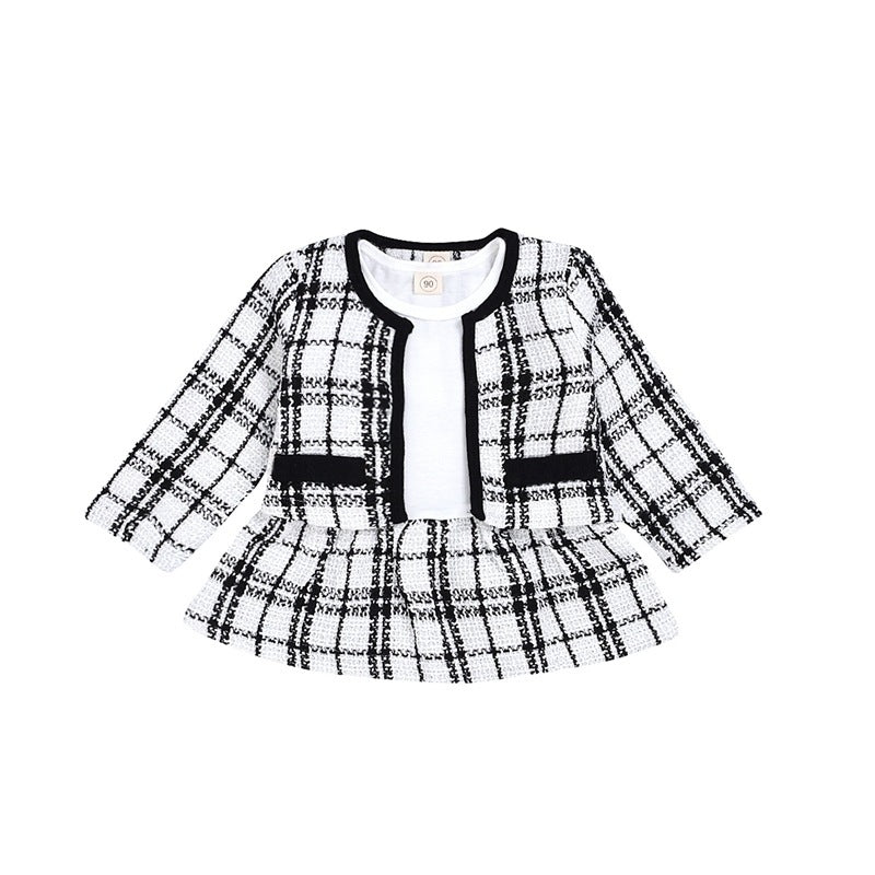 Long-Sleeved Two-Piece Baby Dress Set