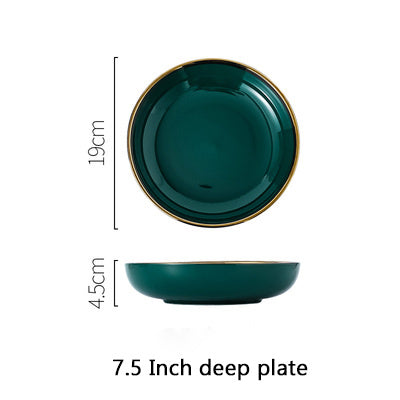Light Luxury Style Phnom Penh Emerald Deep Dish Shallow
