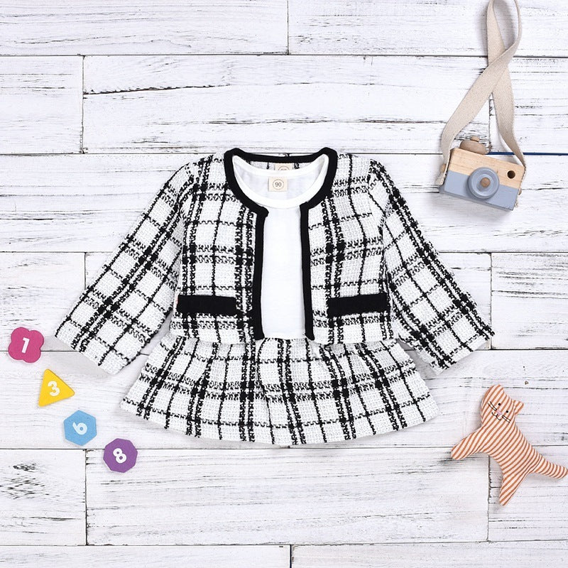 Long-Sleeved Two-Piece Baby Dress Set