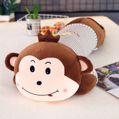 Lying Down Soft Down Cotton Striped Monkey Doll