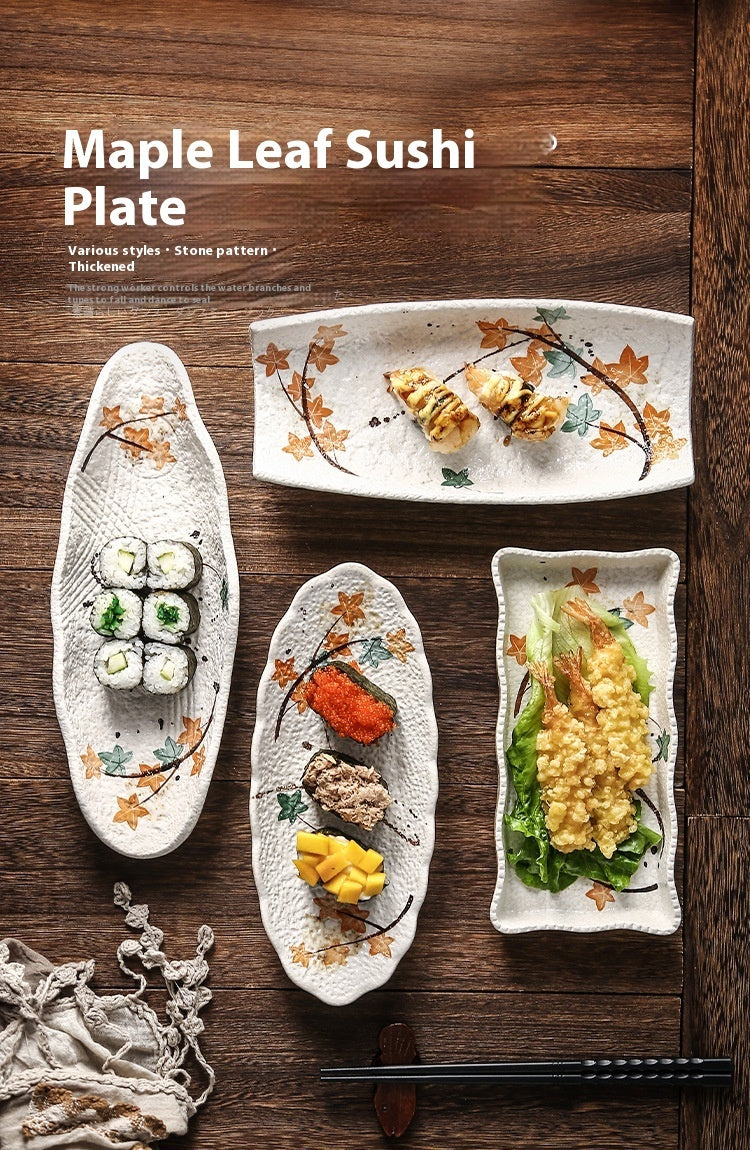 Creative Retro Dinner Plate Boat Shaped Ingot Plate