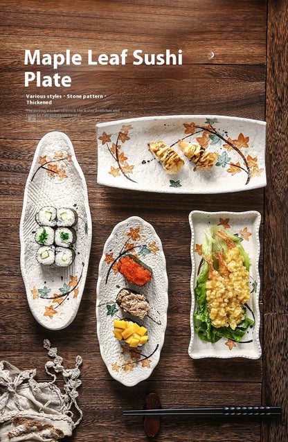 Creative Retro Dinner Plate Boat Shaped Ingot Plate