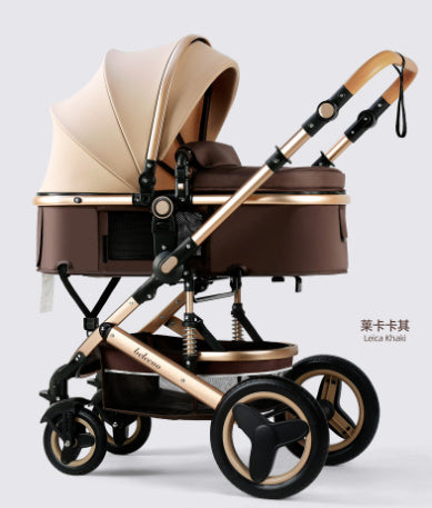 Seatable And Reclining Portable Two-way Folding Baby Trolley