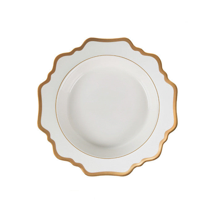 Household White Gold Sunflower Dinner Plate