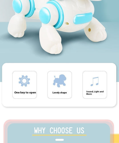 Children's Educational Crawling Simulation Electric Walking Music Dog Toy