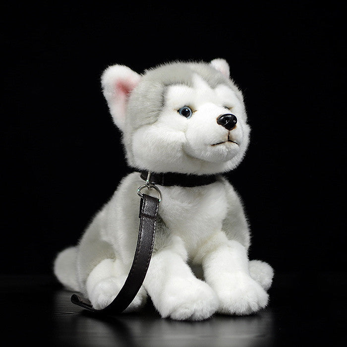 Cute  Doll Squatting Dog Plush Toy Simulation Animal 28CM