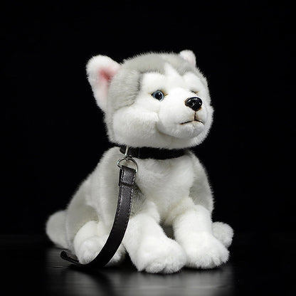 Cute  Doll Squatting Dog Plush Toy Simulation Animal 28CM