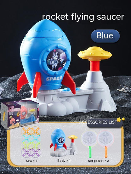 Rocket Foot Flying Saucer Toy Indoor Outdoor Catapult
