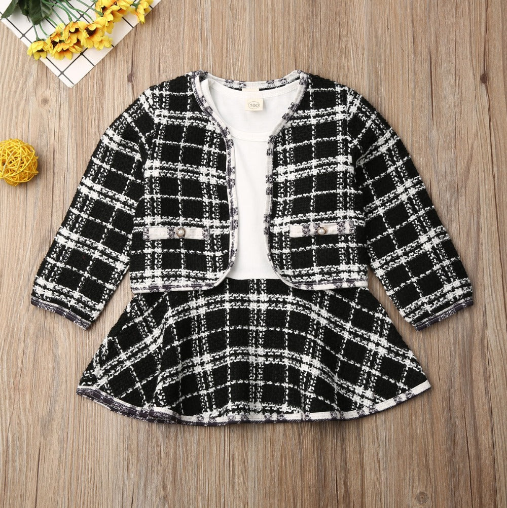 Long-Sleeved Two-Piece Baby Dress Set