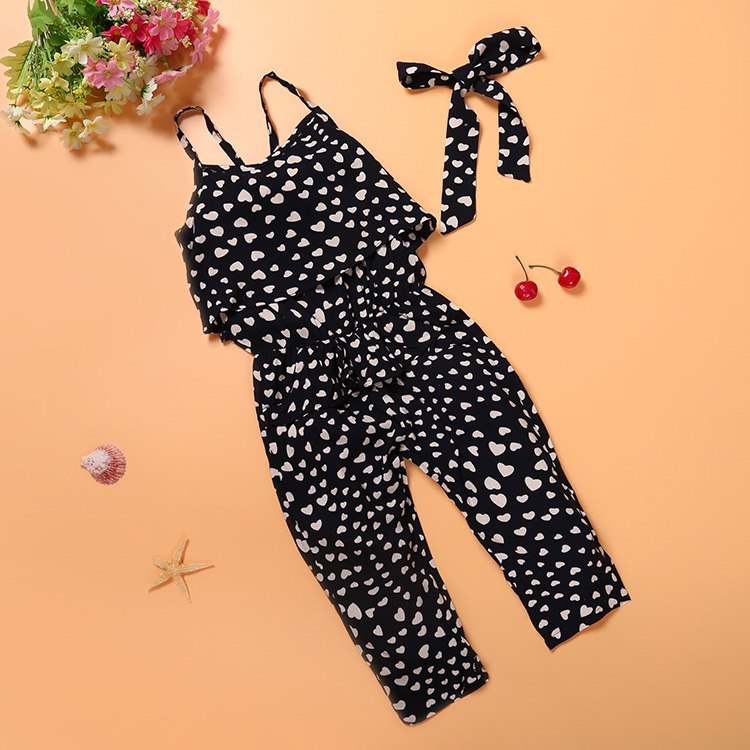 Summer Cotton Sleeveless Polka Dot Jumpsuit