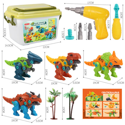 Tighten The Screws To Assemble The Storage Barrel DIY Assembling The Tyrannosaurus Rex Drill