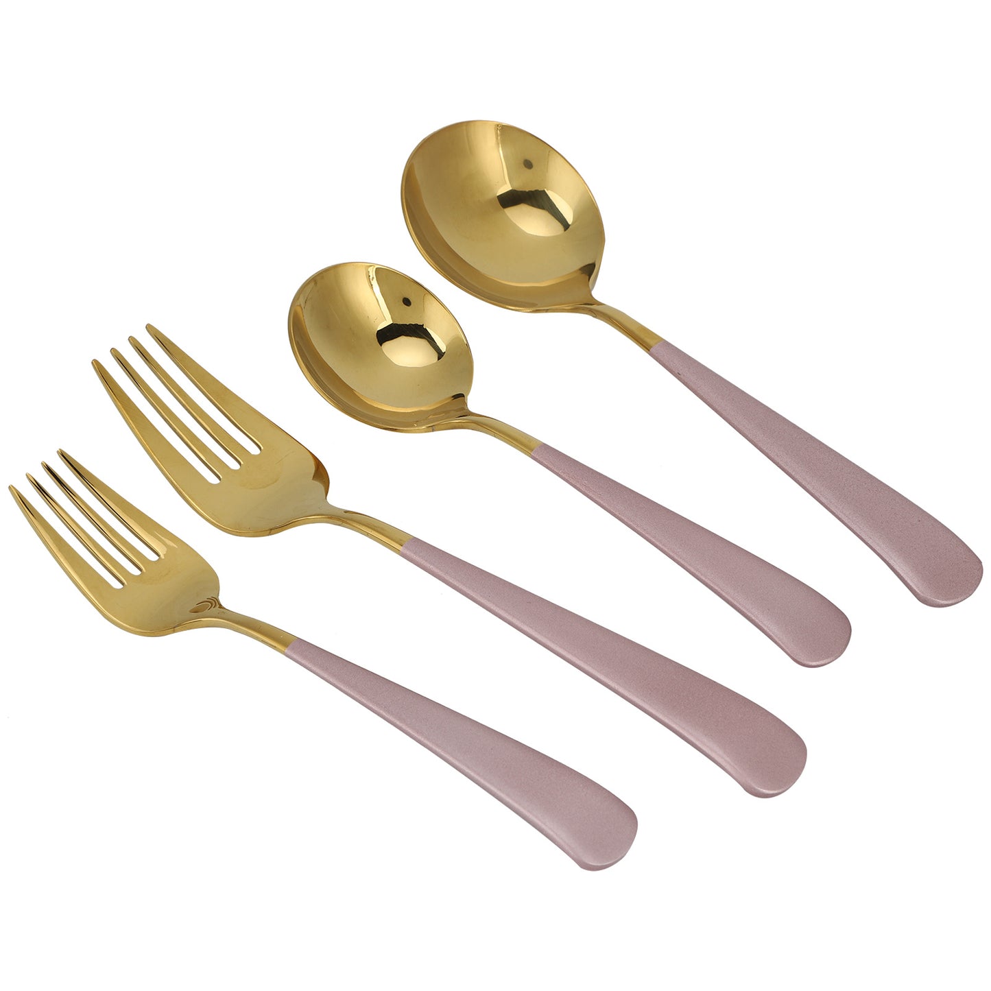 Stainless Steel Cutlery Set Dinner Spoons Fork Dinnerware Tableware Flatware Sets for PartiesPink Gold