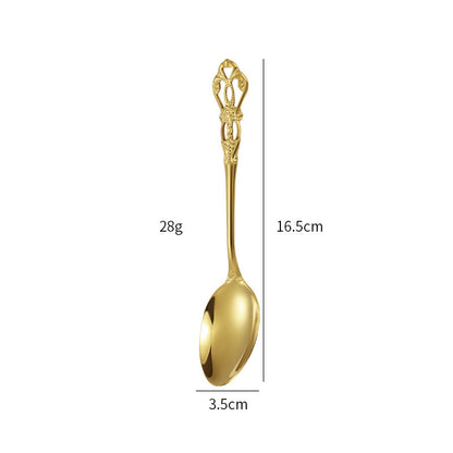 Stainless Steel Cutlery Spoon West Dinnerware Set Gold Plated
