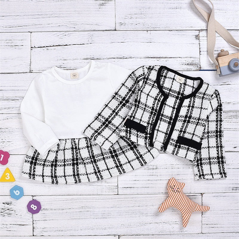 Long-Sleeved Two-Piece Baby Dress Set