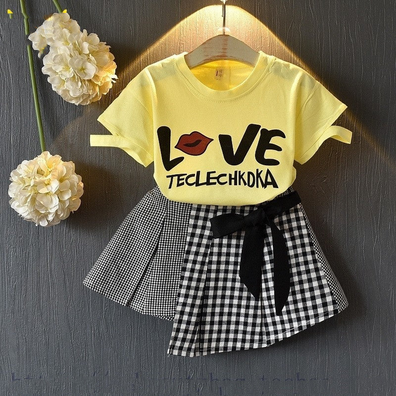 Summer T-Shirt and Skirt Clothing Set
