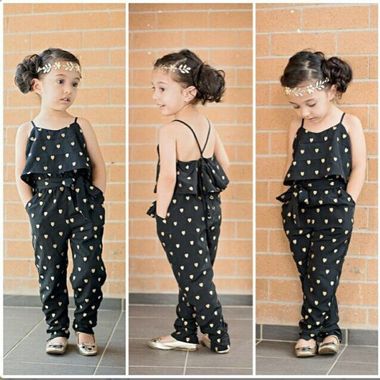 Summer Cotton Sleeveless Polka Dot Jumpsuit