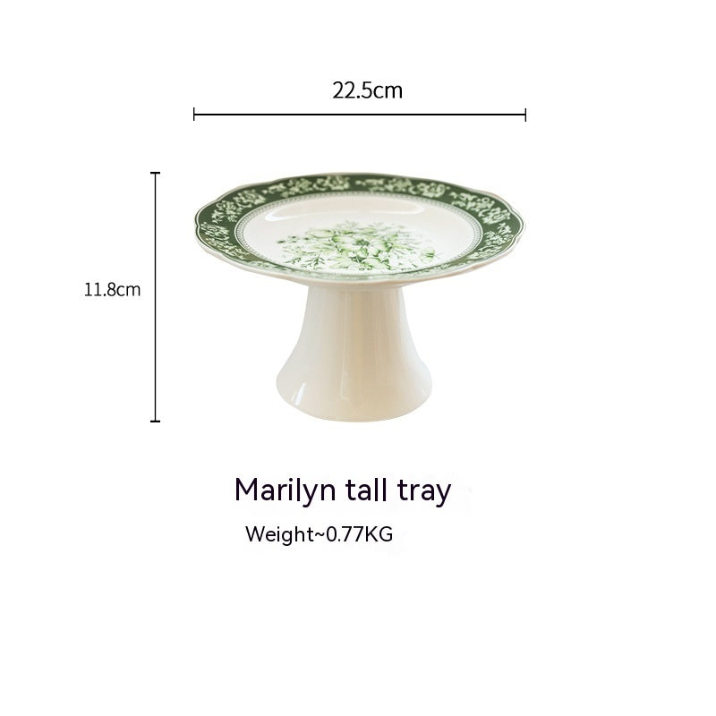 French Court Classical Retro Garden European Ceramic Dinner Plate