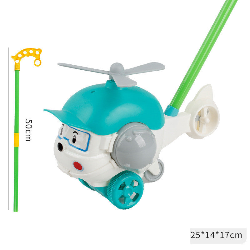 Baby Toddler Trolley Toy Single Pole Boy Girl Push Airplane Pegasus