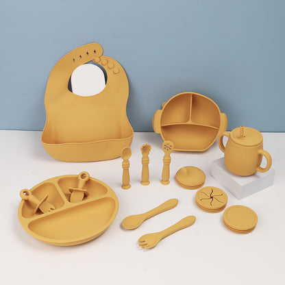 Silicone 15-Piece Children's Tableware Set