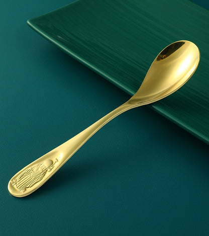Pure Copper Spoon Brass Solid Thickening