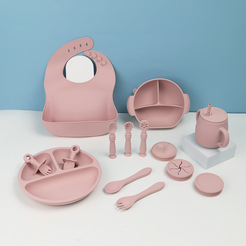 Silicone 15-Piece Children's Tableware Set