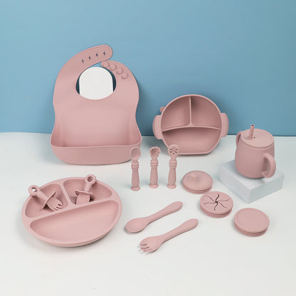 Silicone 15-Piece Children's Tableware Set