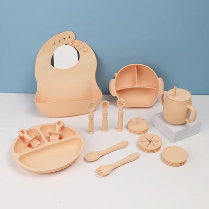 Silicone 15-Piece Children's Tableware Set