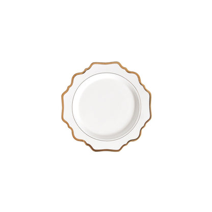 Household White Gold Sunflower Dinner Plate