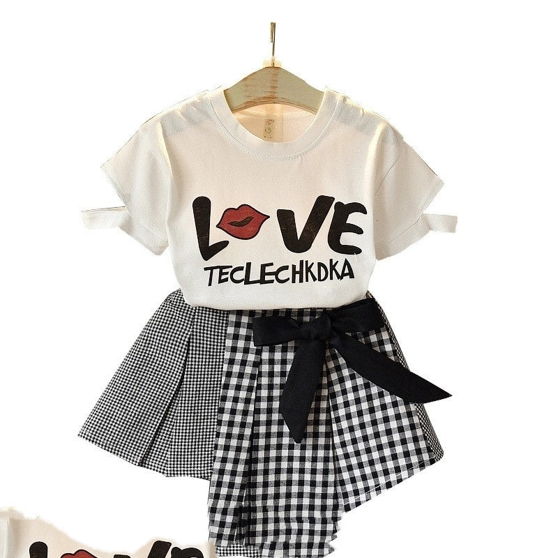 Summer T-Shirt and Skirt Clothing Set