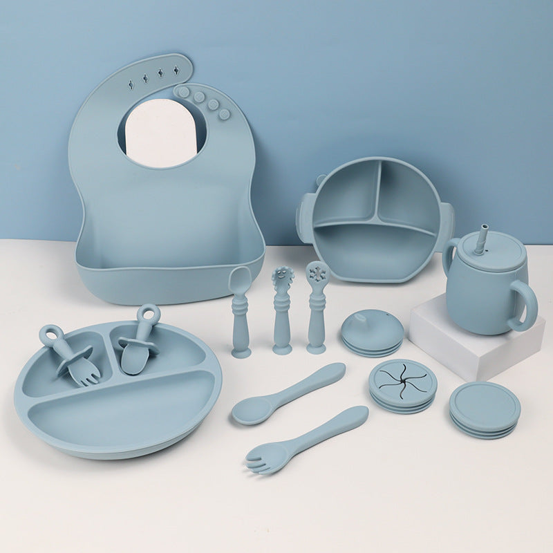 Silicone 15-Piece Children's Tableware Set