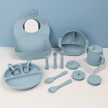 Silicone 15-Piece Children's Tableware Set