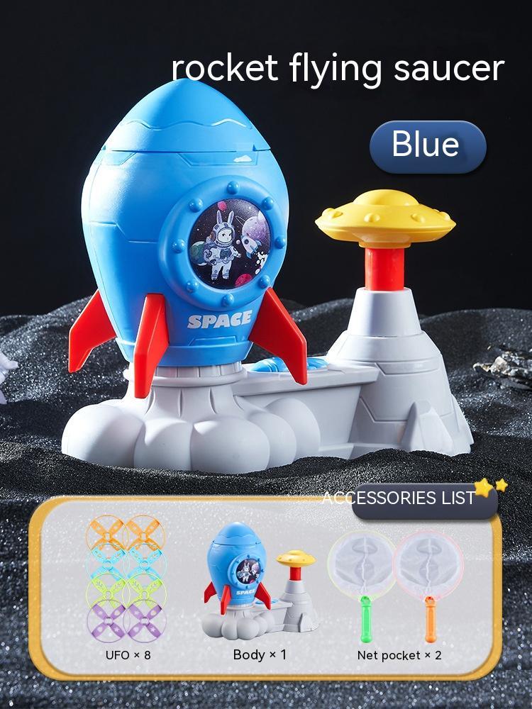 Rocket Foot Flying Saucer Toy Indoor Outdoor Catapult