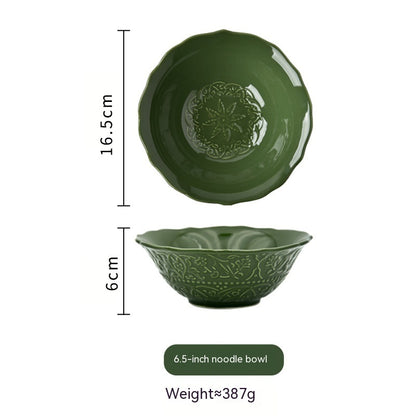 French Court Classical Retro Garden European Ceramic Dinner Plate
