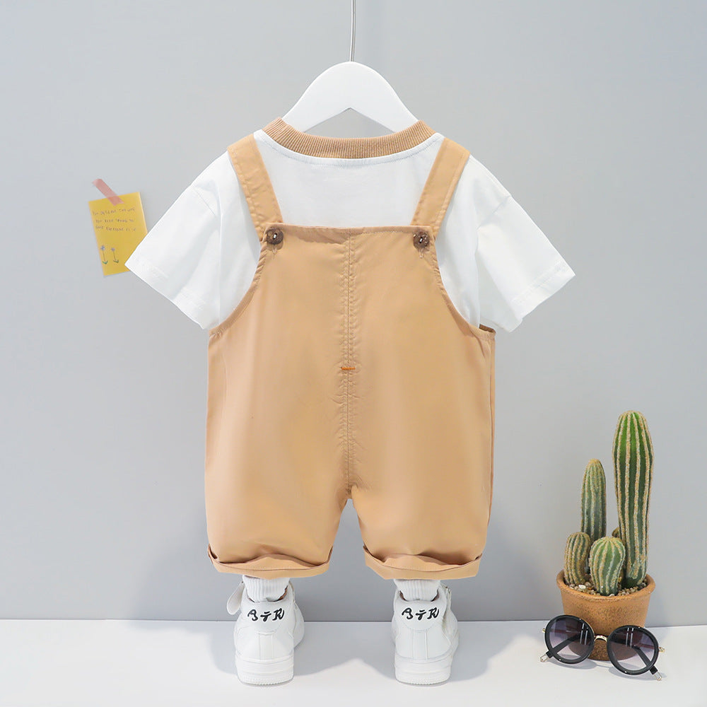 Summer Cartoon Short-Sleeved Overalls