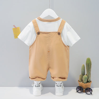 Summer Cartoon Short-Sleeved Overalls