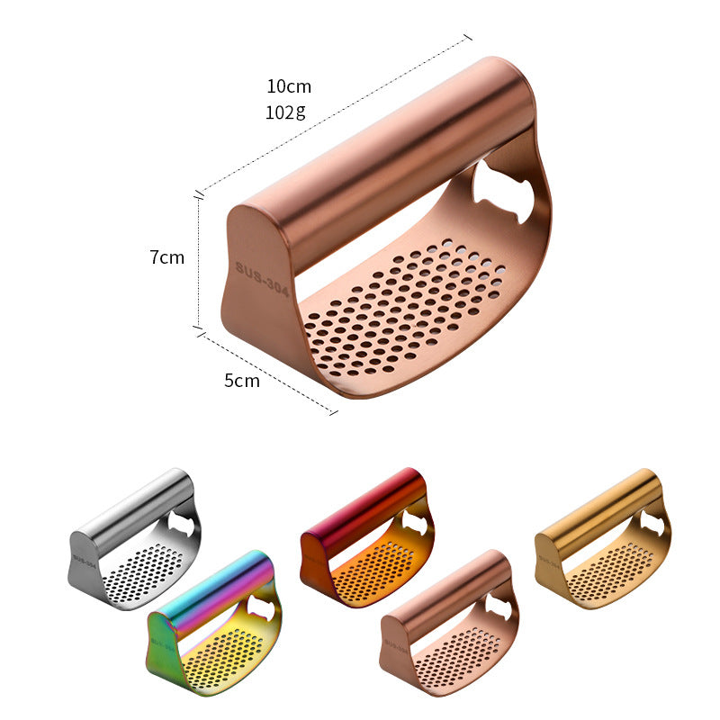 304 Stainless Steel Ring Garlic Press Household Small