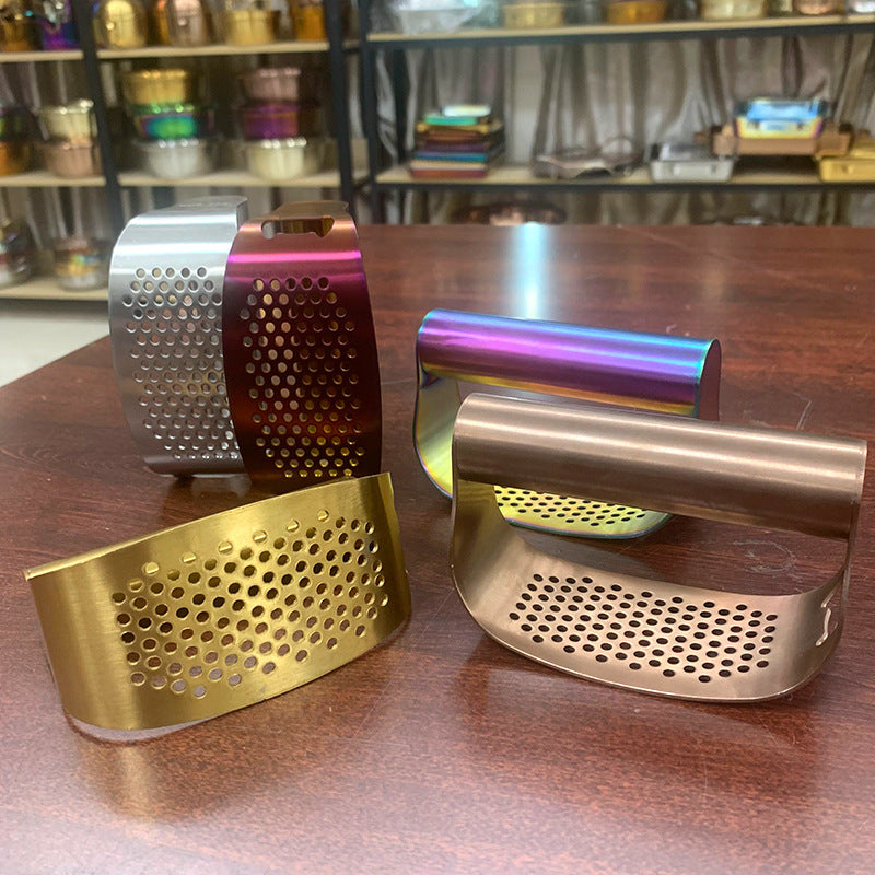 304 Stainless Steel Ring Garlic Press Household Small