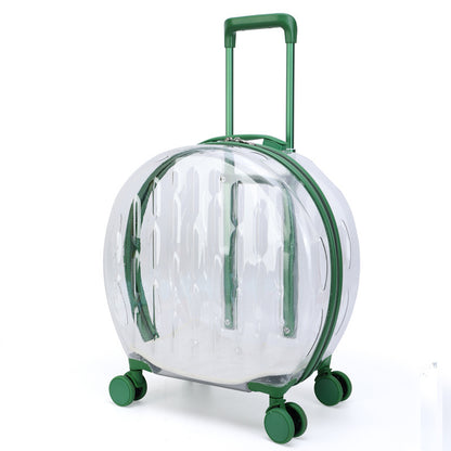 Portable Transparent Trolley Case Cat Bag